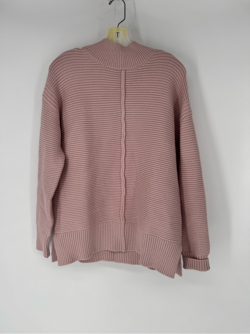 Evereve Ribbed Mock Neck Sweater - Dusty Rose